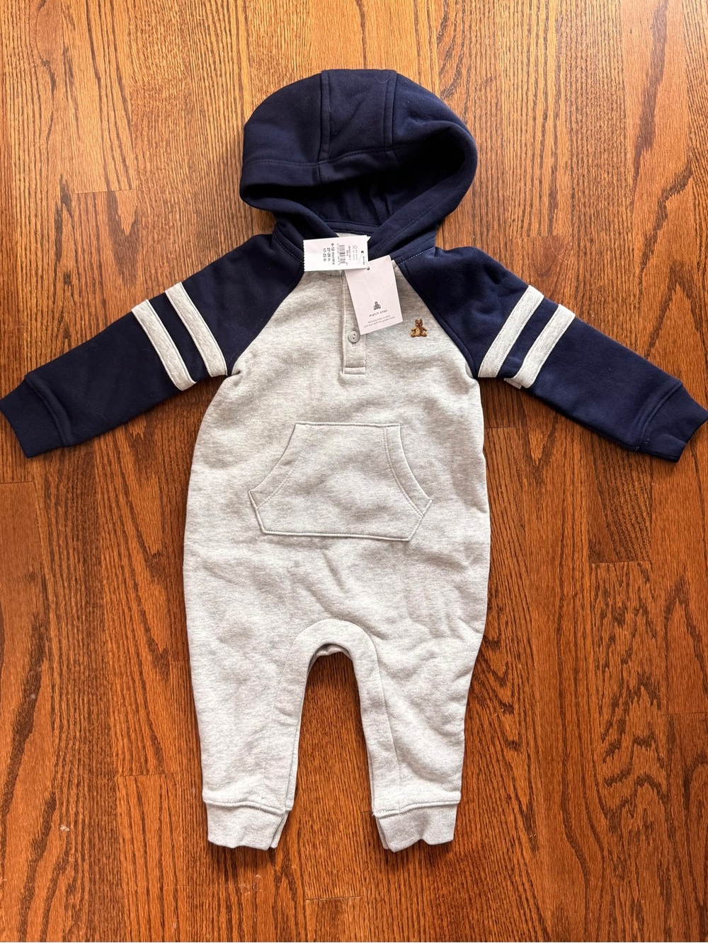 GAP Navy and Light Gray Hooded One-Piece